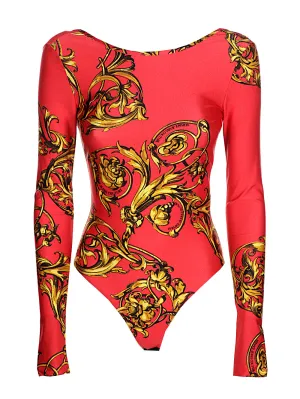 Versace Jeans Couture Printed Open Back Bodysuit
