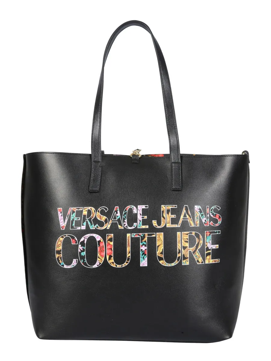 Versace Jeans Couture Regalia Baroque Printed Reversible Top Handle Bag