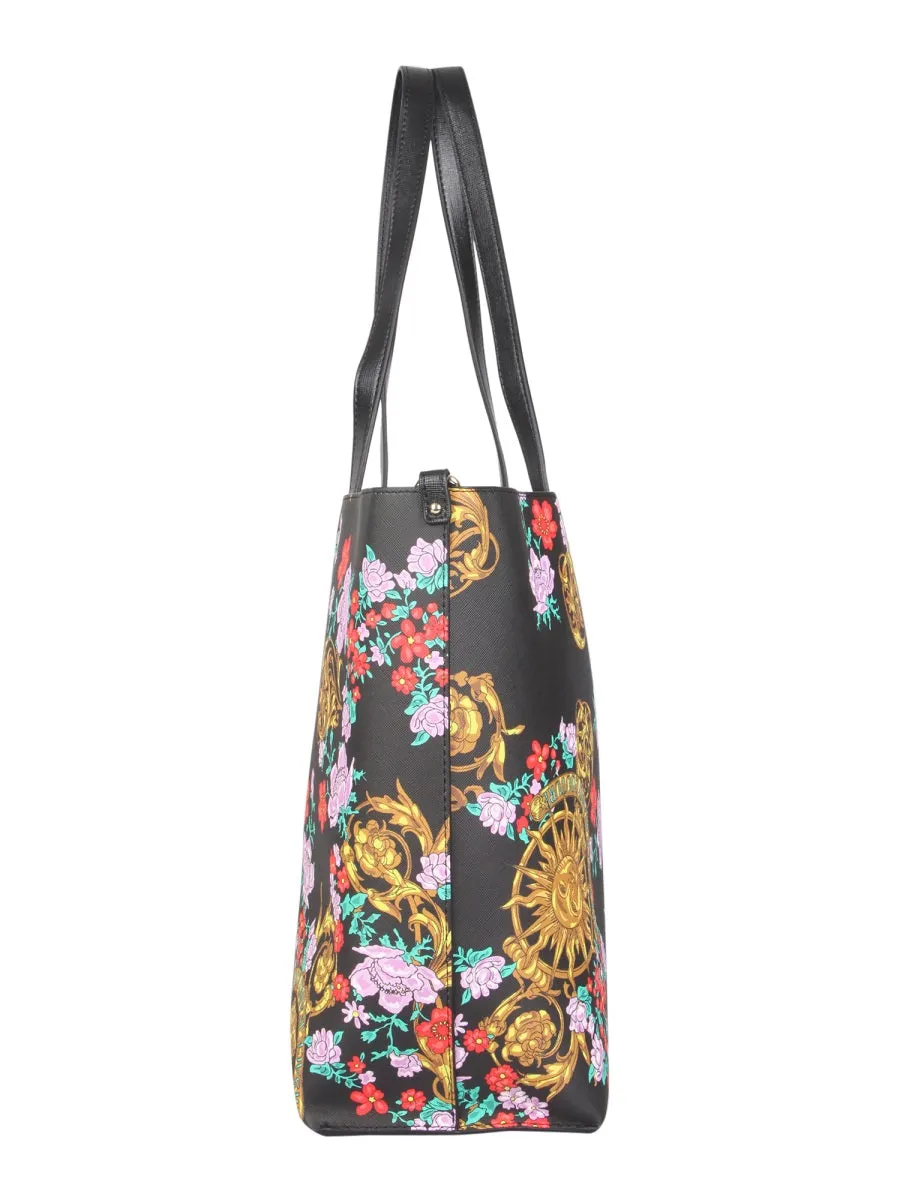 Versace Jeans Couture Regalia Baroque Printed Reversible Top Handle Bag