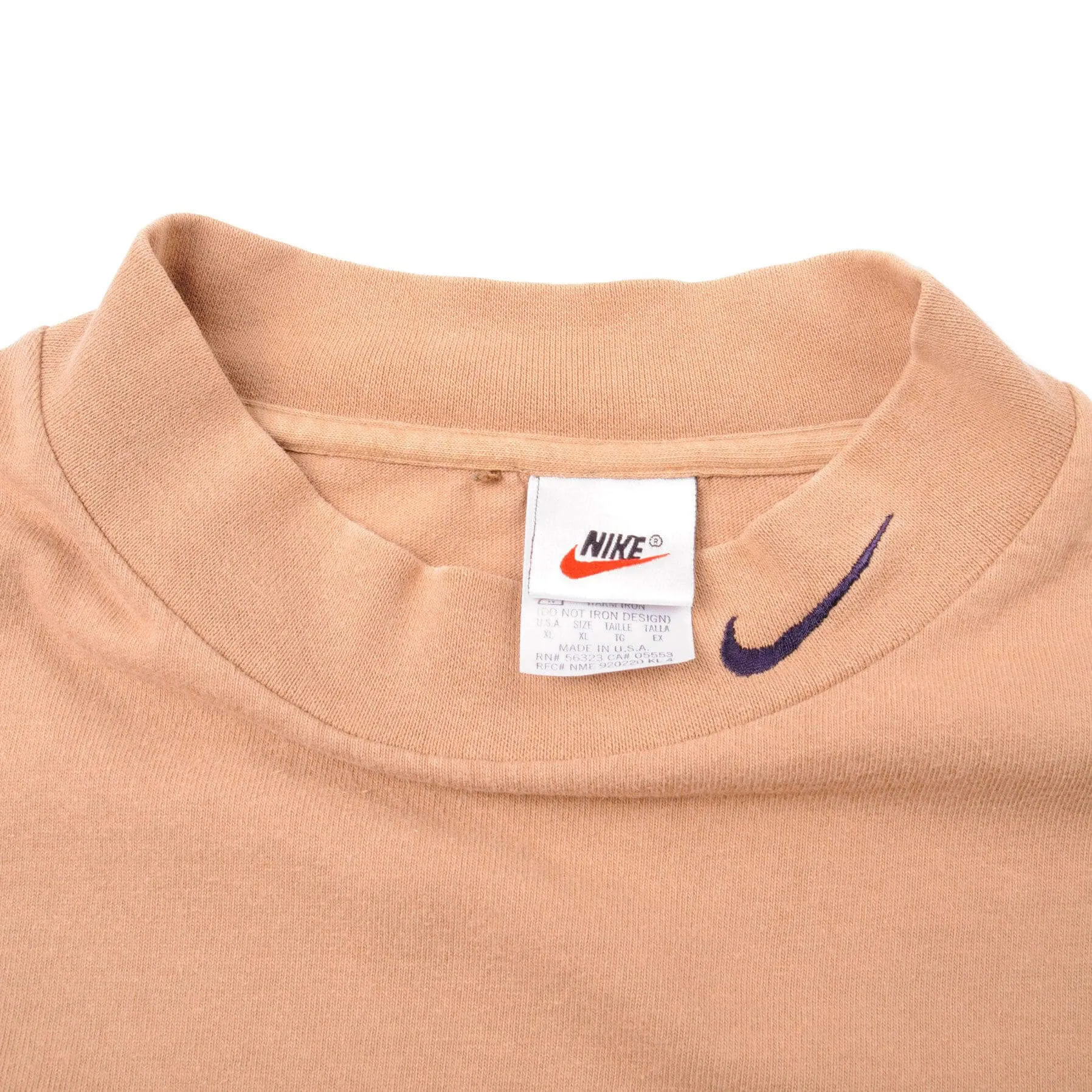 VINTAGE NIKE LONG SLEEVE HIGH NECK TEE SHIRT 1994-1999 SIZE XL MADE IN USA