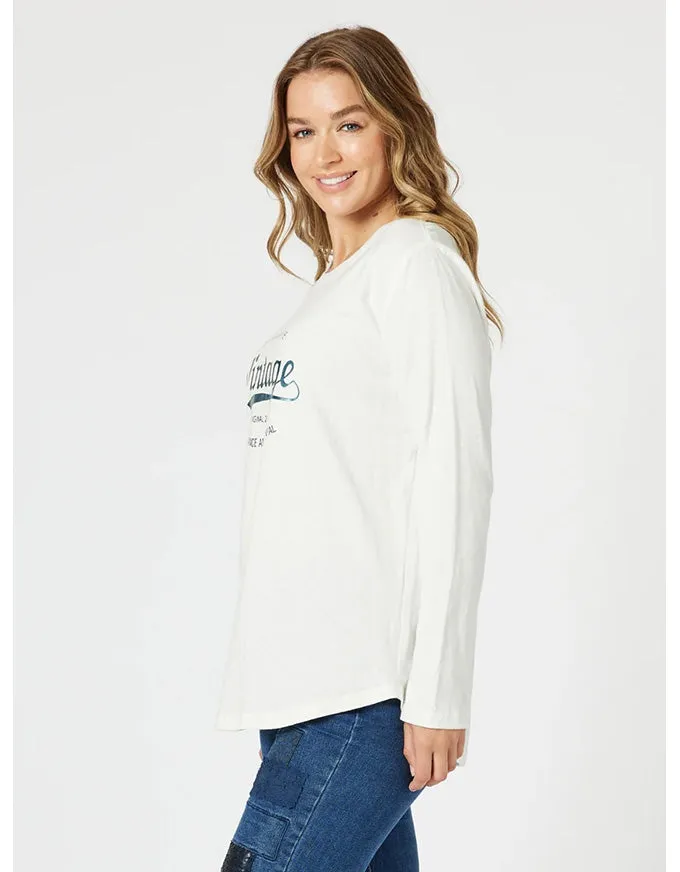 Vintage Tee White/Denim