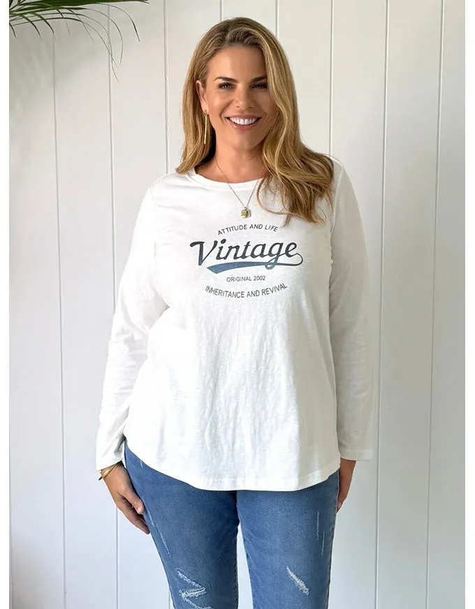 Vintage Tee White/Denim