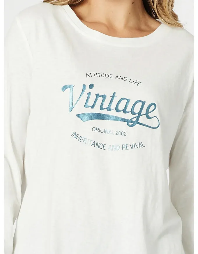 Vintage Tee White/Denim