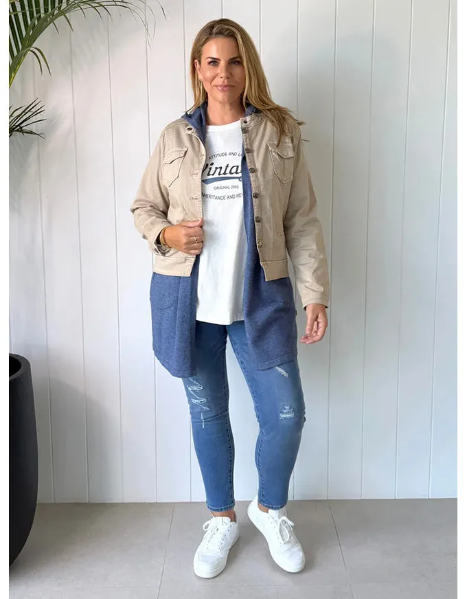 Vintage Tee White/Denim