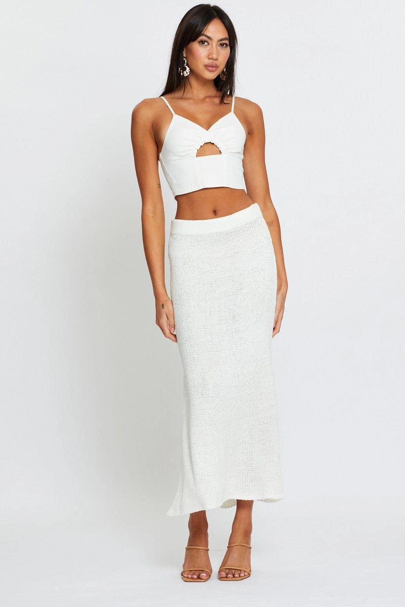 White Crop Top Sleeveless