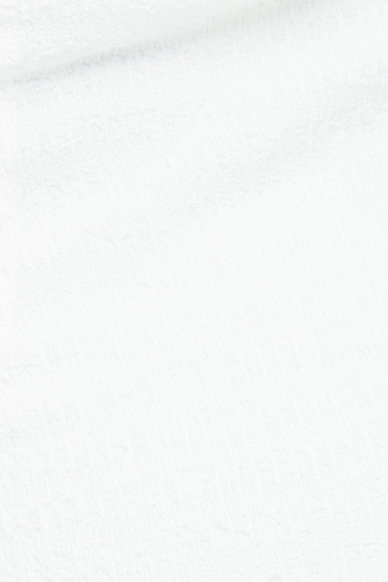 White Midi Dress Cut Out Textured Fabric