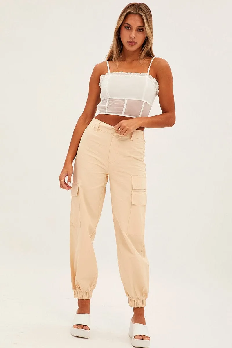 White Sleeveless Cami Top