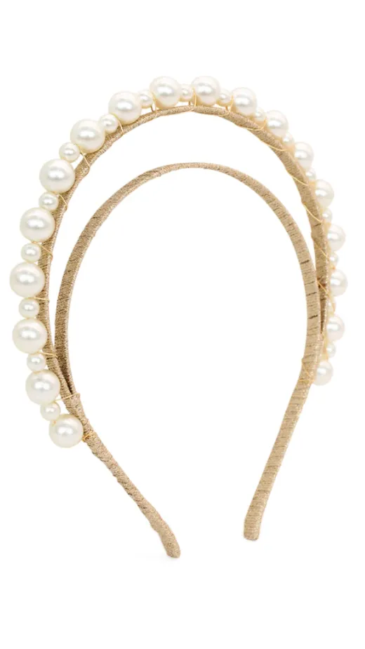 Whitney Headpiece - Gold/Pearl